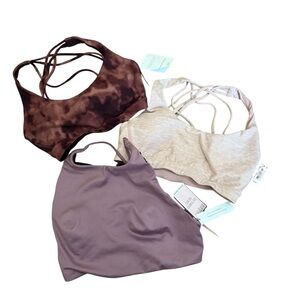 Victoria's Secret Sports Bras in Brown and Cream
